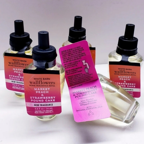 MARKET PEACH & STRAWBERRY POUND CAKE Wallflowers Fragrance Refill(5 pack) - Picture 2 of 4